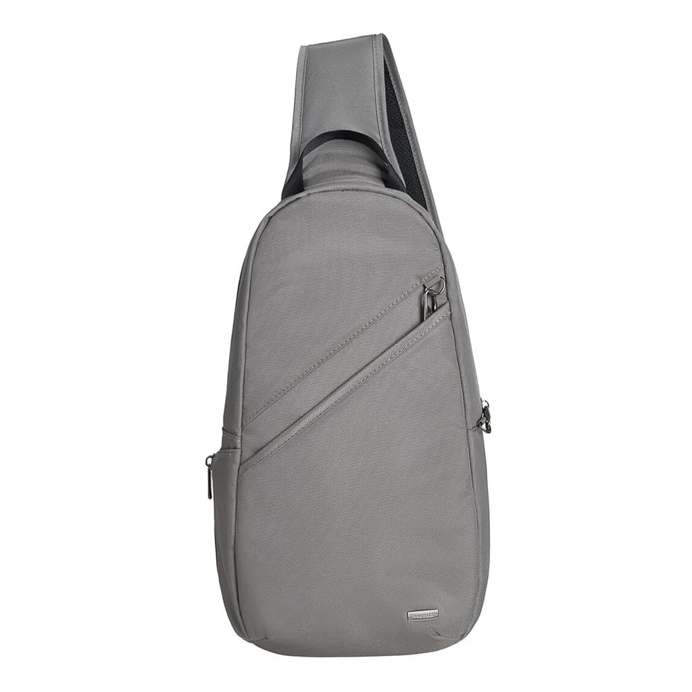 Travelon Anti-Theft Classic Sling Bag Gray Travel Crossbody Cycling Pack